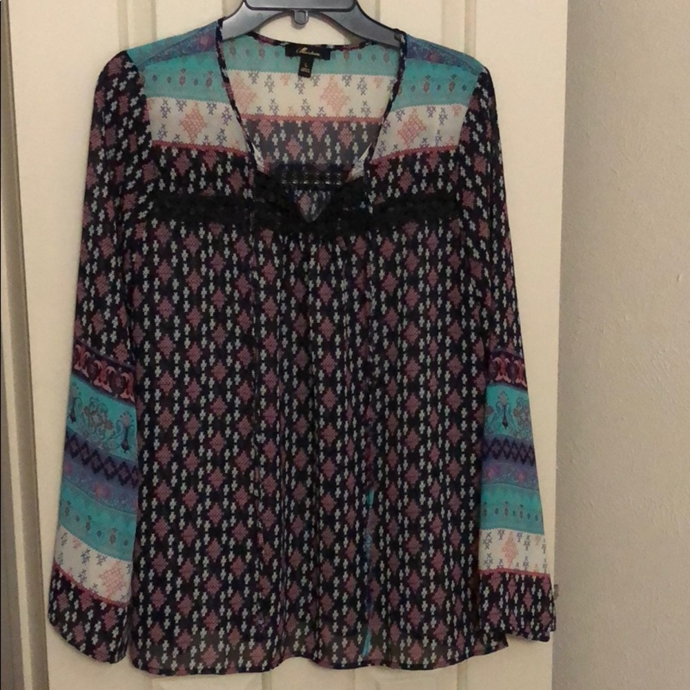Long sleeve, sheer top